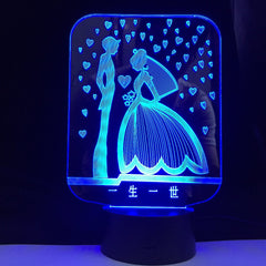 3D Led Night Light Valentine I Love U Usb Touch Remote Control 7 Colors Changable Glow In The Dark Toys Christmas Marry Gift