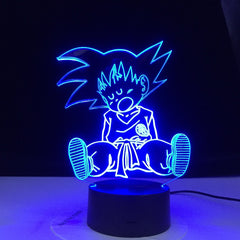 Baby Goku Sleep Figure Night Light for Bedroom Decoration 16 Colors Changing Usb Table 3d Lamp Dragon Ball Led Night Light Gift