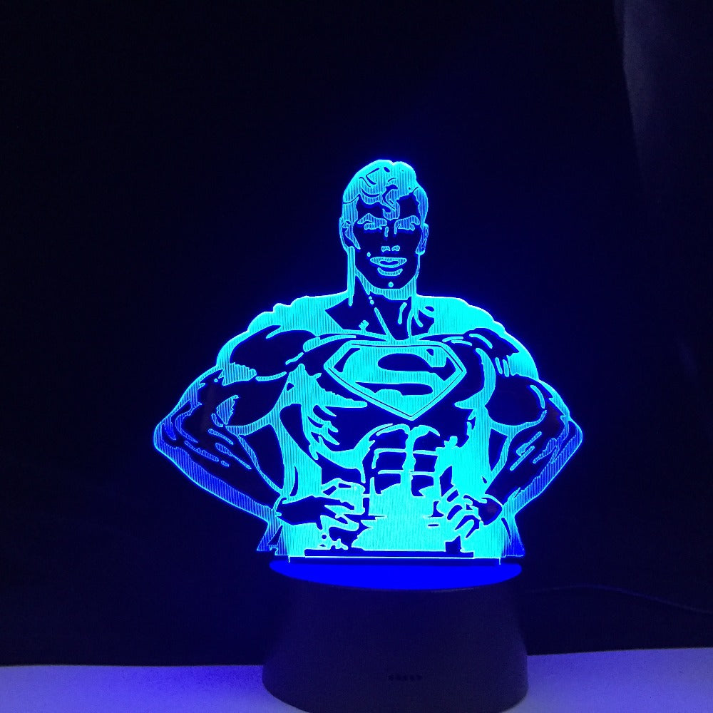 3D Lamp Marvel Comics Superhero Superman Kid 3D Led Night Light Bedroom Decor Dropshipping Child Birthday Gift Table Lamp