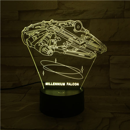 Falcon - 3D Optical Illusion LED Lamp Hologram