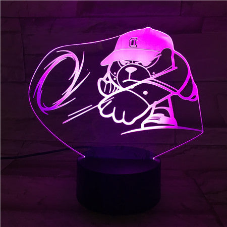 D Bear - 3D Optical Illusion LED Lamp Hologram