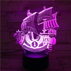 Pirate Ship - 3D Optical Illusion LED Lamp Hologram