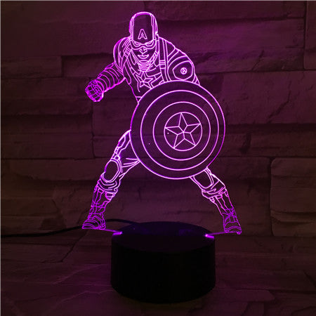 Captain  - 3D Optical Illusion LED Lamp Hologram