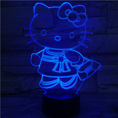 Kitty  - 3D Optical Illusion LED Lamp Hologram