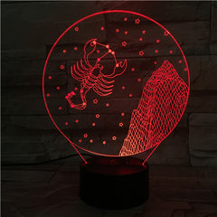 Scorpio  - 3D Optical Illusion LED Lamp Hologram