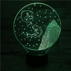 Pisces - 3D Optical Illusion LED Lamp Hologram