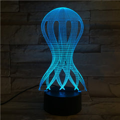 Jellyfish - 3D Optical Illusion LED Lamp Hologram