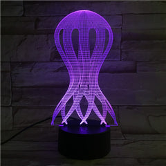 Jellyfish - 3D Optical Illusion LED Lamp Hologram
