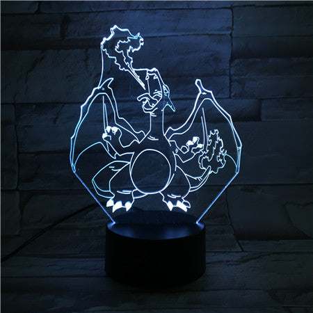 Dragon 2 - 3D Optical Illusion LED Lamp Hologram