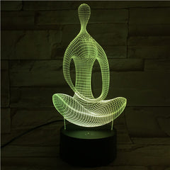 Sitting shape - 3D Optical Illusion LED Lamp Hologram
