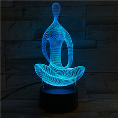 Sitting shape - 3D Optical Illusion LED Lamp Hologram