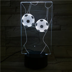 Football Bra - 3D Optical Illusion LED Lamp Hologram