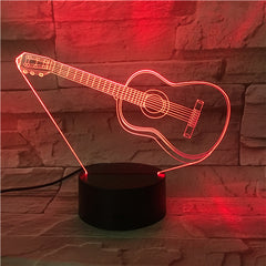 Guitar 2 - 3D Optical Illusion LED Lamp Hologram