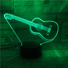 Guitar 2 - 3D Optical Illusion LED Lamp Hologram