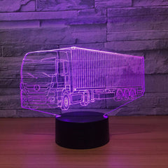 Container Truck 3D Remote Control 7 Color Lamp Visual Led Night Lights For Kids Touch Usb Table Lampara Lampe Dropshipping