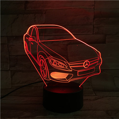 Car - 3D Optical Illusion LED Lamp Hologram