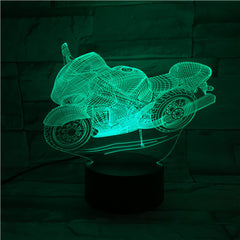 Motobike 2 - 3D Optical Illusion LED Lamp Hologram