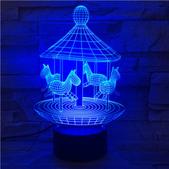 Corrousel - 3D Optical Illusion LED Lamp Hologram
