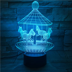 Corrousel - 3D Optical Illusion LED Lamp Hologram