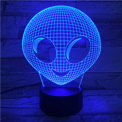 Alien - 3D Optical Illusion LED Lamp Hologram