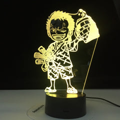 Anime ONE PIECE 3D Led Night Light Roronoa Zoro Figure Nightlight for Kids Child Bedroom Decoration Usb Table 3d Lamp Gift