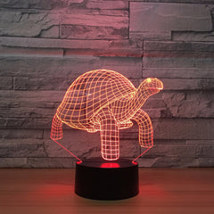Tortoise 3d Lamp Led Animals Night Light 7 Colors Changing Nightlight Children's Bedroom Lighting Home Decor Drop Shipping