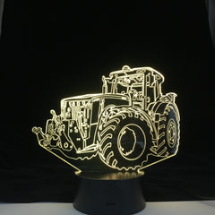 Tractor Truck Car Kids Room Nightlight 3D Led Night Light Desk LampTouch Sensor Room Lighting Children Holiday Best Home Gift