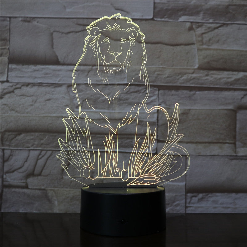 Female Lion 3D LED Night Lights with 7 Colors Light for Home Decoration Lamp Amazing Visualization Optical Illusion Light