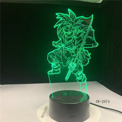 Uchiha Sasuke Modelling Led 3D Table Lamp Anime Home Decor Light Fixture Kids Sleep Naruto Night Light 7 Colors Changing AW-2874
