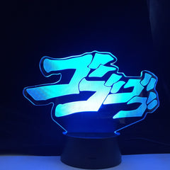 JoJo's Bizarre Anime Adventure Letter Design Led Night Light Touch Sensor Colorful Nightlight for Home Decor Table 3d Lamp Gift