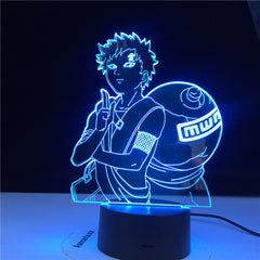 3D Lamp NARUTO Gaara Figure Children's Night light LED Anime Japanese Manga Battery Lamp Baby Sleep Nightlight Best Gift