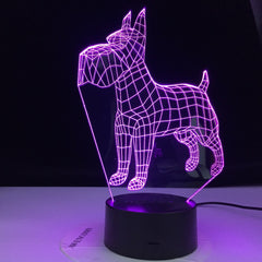 Basset Hound Dog Desk Lamp 7 Colors Bedside 3D Illusion Change Room Decorative Lamp Child Kid Baby Kit Night Light LED Dog Gift