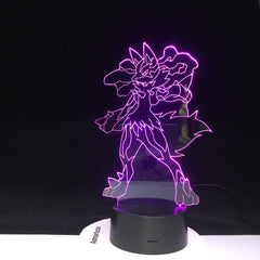 Pokemon Mewtwo New LED Cool Multicolor 3D Lamp Creative Night Lights Novelty USB Home Decoration Table Lamp Christmas Gift 839
