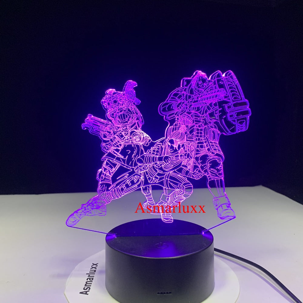 Legend 3D LED Lamp Changeable Mood Lamp LED 7 Colors USB Decor Illusion Table Lamp for Home Decorative As Game Toy Gift