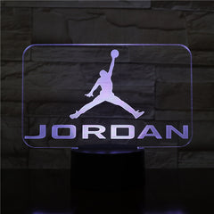 Basketball Michael Jordan Usb 3d Led Night Light Boys Child Kids Fans Birthday Gifts Multicolor RGB AJ Desk Lamp Bedroom