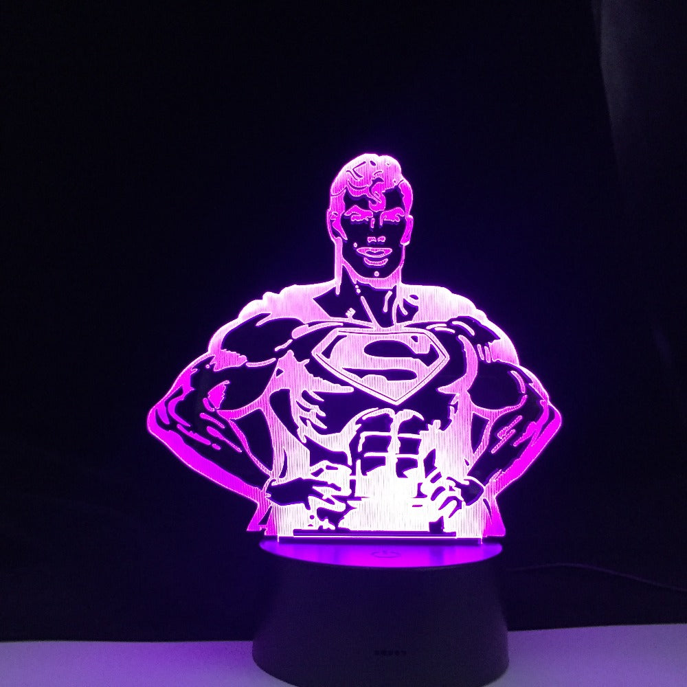 3D Lamp Marvel Comics Superhero Superman Kid 3D Led Night Light Bedroom Decor Dropshipping Child Birthday Gift Table Lamp