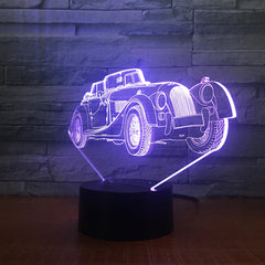 Limousine Car 3D LED Night Lamp Romantic Bedroom Table Lamp Valentines Gifts Luxury car Boys Kids Sleeping Light