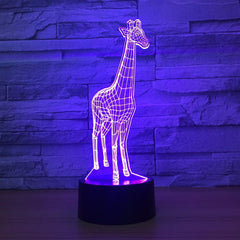 3D Lamp Giraffe 7 Colors RGB Led Night Lamps for Kids Touch Led USB Table Lampara Baby Sleeping Nightlight Novelty Drop Shipping
