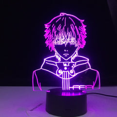 Tokyo Ghoul Ken Kaneki Face Nightlight for Reading Room Decor Light Anime Gift for Birthday Table Lamp Usb 3d Led Night Light