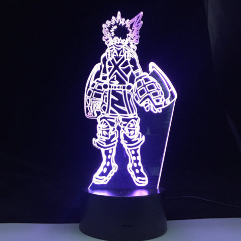 Katsuki Bakugo 3D Figure Kids Room Nightlight Led Night Light Desk LampTouch Sensor Room Lighting Anime My Hero Academia Gift