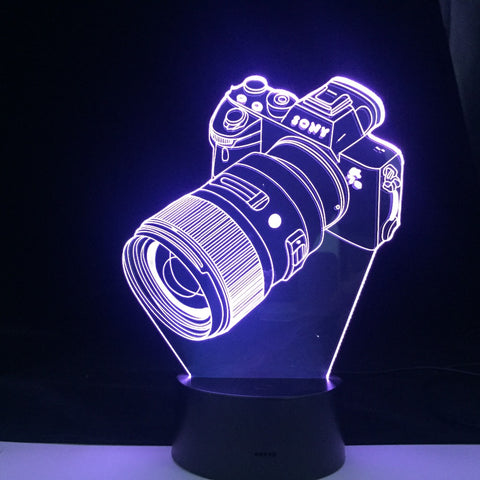 SLR Camera Model 3D Table Lamp Children Bedroom Decoration Festival Home Party Atmosphere Led Light Smart Colors Control Gift