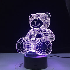 Loving Bear 3d Lamp Colorful Gradual Nightlight Led Touch Gift 3d Vision Table Lamps For Living Room Desk Lamp New Year Deal