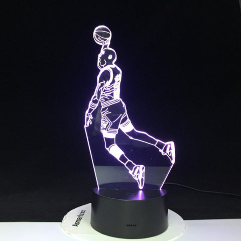 Michael Jordan Slum Dunk Figure Sports Basketball Home Decoration Birthday Gift for Kids Boy Child 3d LED Night Light Lamp 3320