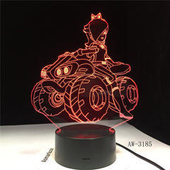 Anime Girl 3D Night Light LED Remote Touch Table Lamp 3D Lamp 7 Color Changing USB Baby Bedroom Sleeping Atmosphere lamp AW-3185