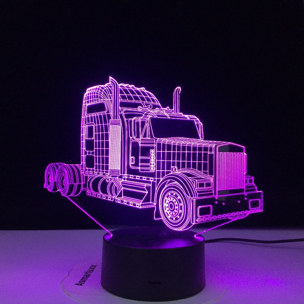 3D-3170 Super Truck Theme 3D Lamp LED night light 7 Color Change Touch Mood Lamp Home Decor Best Drop Shipping Products