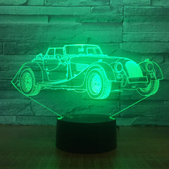 Limousine Car 3D LED Night Lamp Romantic Bedroom Table Lamp Valentines Gifts Luxury car Boys Kids Sleeping Light