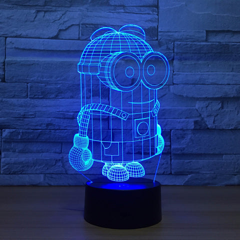 Cartoon Cute 3D Minions LED Night Light Desk Table Lamp 7 Colors Touch Switch Colorful For Child Baby Birth Christma Gift
