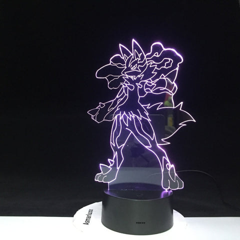 Pokemon Mewtwo New LED Cool Multicolor 3D Lamp Creative Night Lights Novelty USB Home Decoration Table Lamp Christmas Gift 839