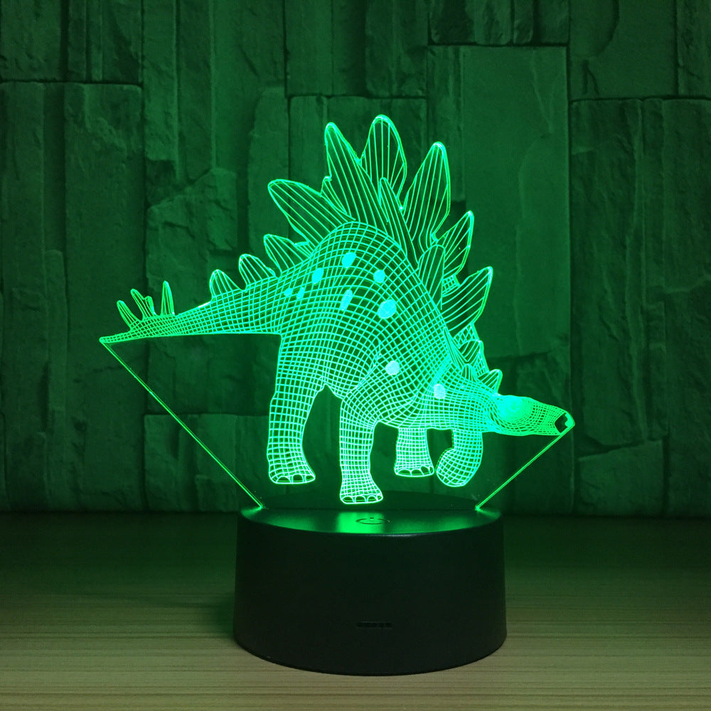 Stegosaurus Dinosaur 3D LED Lamp Touch Switch Desk Light Night Light 7 Colorful USB LED Table Acrylic Lamp Home Decor Kids Gifts