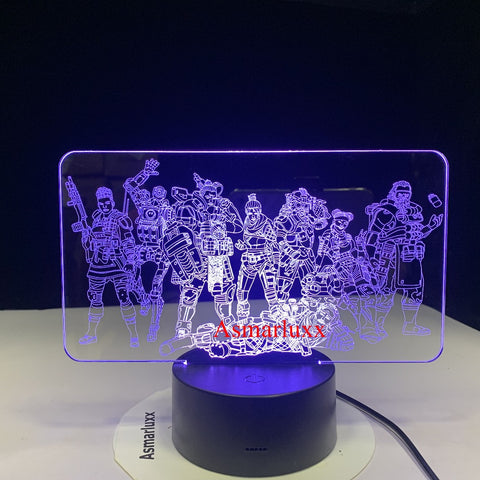 Game Legends Team Night Lamp Nightlight Room Decoration Light Friends Holiday Gift 7 Colors Table LED Night Light Drop Ship